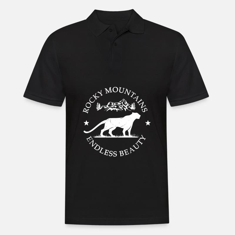Rocky Mountains Cougar Endless Beauty - Männer Poloshirt - Schwarz