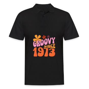 Groovy Seit 1973 Geburtstag - Männer Poloshirt - Schwarz - Vorne - Kai (181cm)