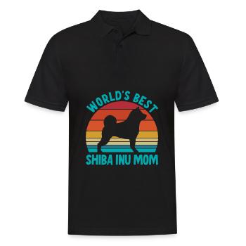Shiba Inu Maman - Polo Homme - noir - Devant - Kai (181cm)