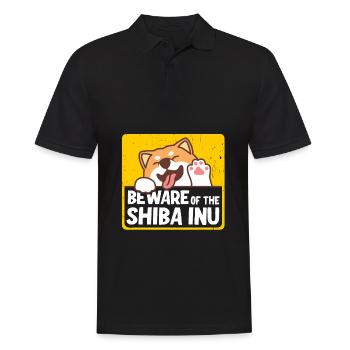 Méfiez-vous du Shiba Inu - Polo Homme - noir - Devant - Kai (181cm)