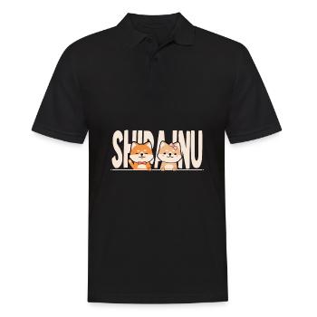 Shiba Inu Rétro - Polo Homme - noir - Devant - Kai (181cm)