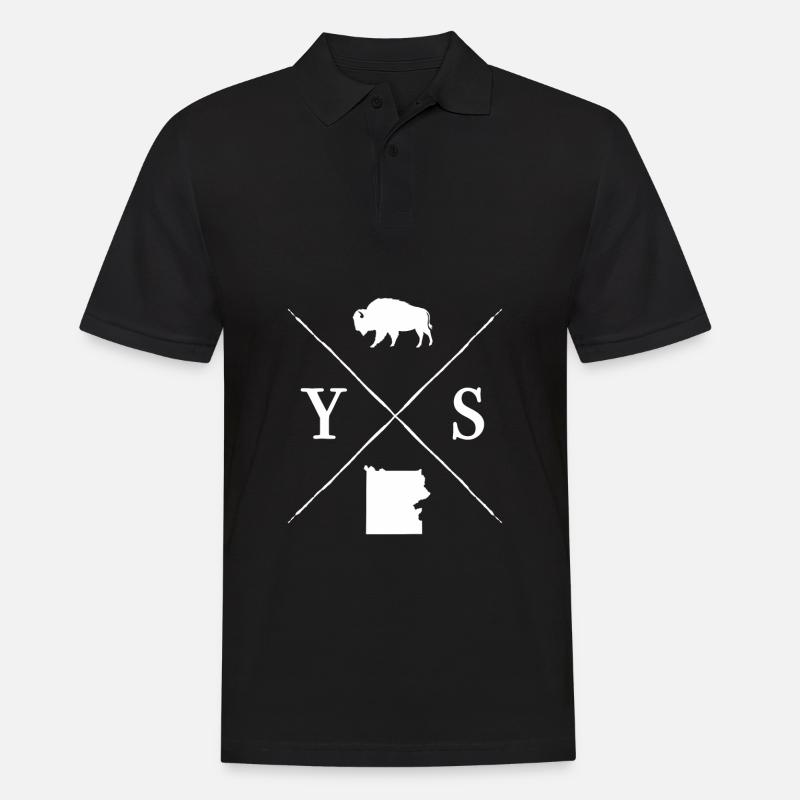 Yellowstone - Männer Poloshirt - Schwarz