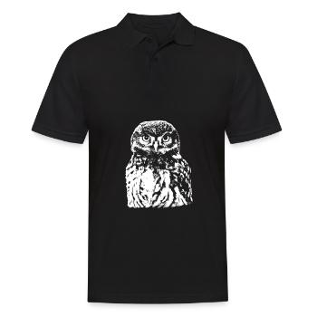 Mignon bébé hibou - Polo Homme - noir - Devant - Kai (181cm)