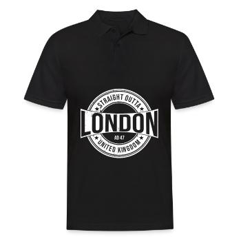 London - Männer Poloshirt - Schwarz - Vorne - Kai (181cm)
