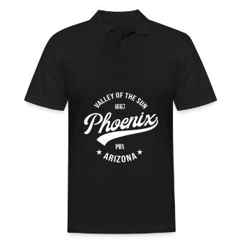 Phoenix Arizona - Männer Poloshirt - Schwarz - Vorne - Kai (181cm)