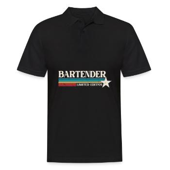 Bartender Retro - Men's Polo Shirt - black - Front - Kai (181cm)