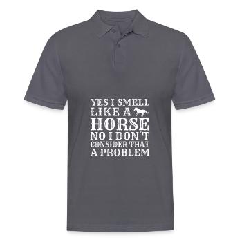Ja, Ich Rieche Wie Ein Pferd - Männer Poloshirt - Anthrazit - Vorne - Nico (186cm)