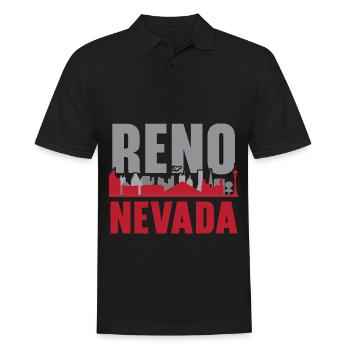 Reno Nevada USA Staat Amerika Reisen Nevadan - Männer Poloshirt - Schwarz - Vorne - Kai (181cm)