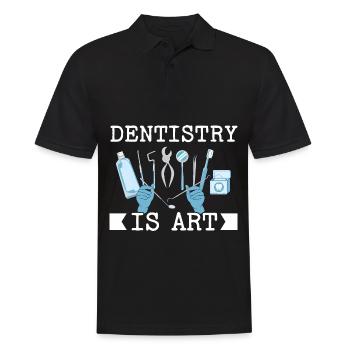 La dentisterie est l’art dentiste dentiste dent - Polo Homme - noir - Devant - Kai (181cm)