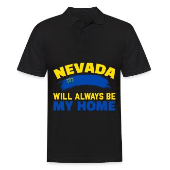 Le Nevada sera toujours ma maison USA Amérique Ne - Polo Homme - noir - Devant - Kai (181cm)
