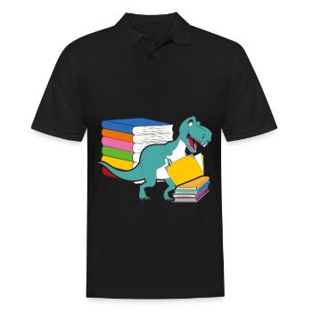 Dinosaur Books Future Paleontologist Dinosaurs - Men's Polo Shirt - black - Front - Kai (181cm)
