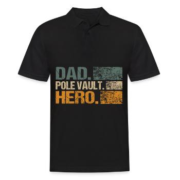 Stabhochsprung Stabhochspringer Männer Dad Spruch - Männer Poloshirt - Schwarz - Vorne - Kai (181cm)