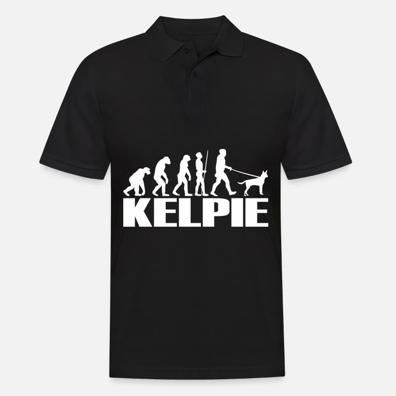 Kelpie Australian Hunde Evolution - Männer Poloshirt - Schwarz