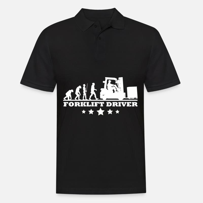 Gabelstapler Staplerfahrer - Evolution - Männer Poloshirt - Schwarz