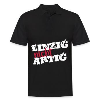 Unique Unique Funny Artig Naughty Different Motto - Men's Polo Shirt - black - Front - Kai (181cm)