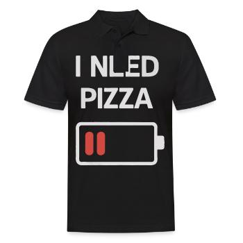 Pizza Italie Restauration rapide - Polo Homme - noir - Devant - Kai (181cm)