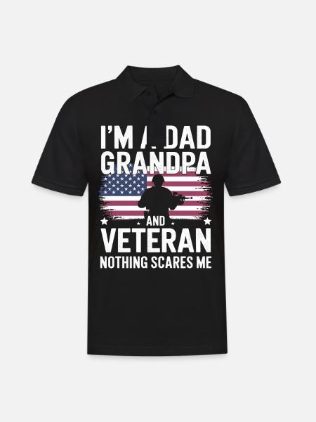 Veteran Military Soldier - Men's Polo Shirt - black
