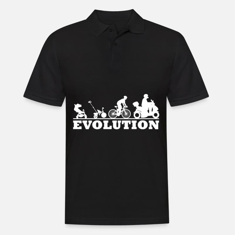 Scooter scooter driver - evolution - Men's Polo Shirt - black