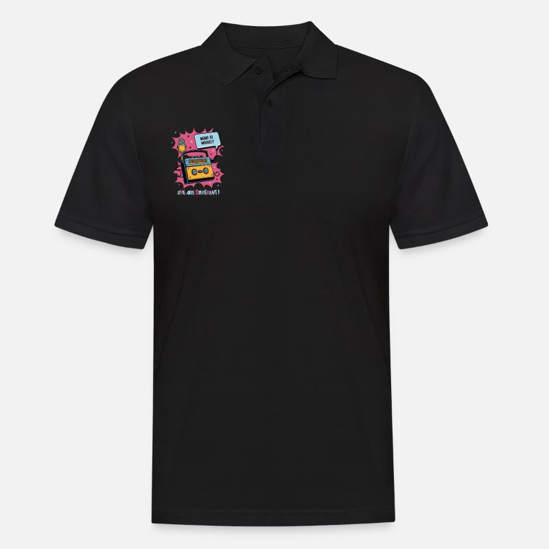 Sie sind anders ! - Männer Poloshirt - Schwarz