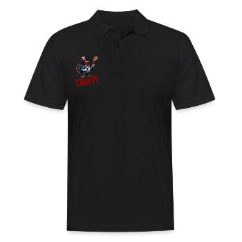 Gobble Gobble Liberty - Männer Poloshirt - Schwarz - Vorne - Kai (181cm)