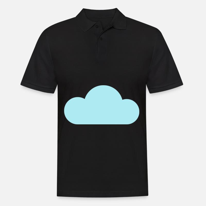 Nuages design bleu comme Skype - Polo Homme - noir