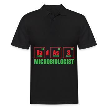 Badass Mikrobiologe Wissenschaft Lehrer Biologie - Männer Poloshirt - Schwarz - Vorne - Kai (181cm)