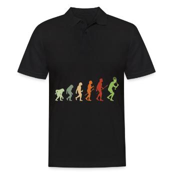 Tennis Evolution - Männer Poloshirt - Schwarz - Vorne - Kai (181cm)
