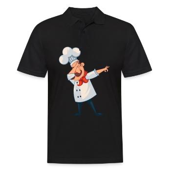 Chefkoch macht den Dab Koch kochen Küche Geschenk - Männer Poloshirt - Schwarz - Vorne - Kai (181cm)