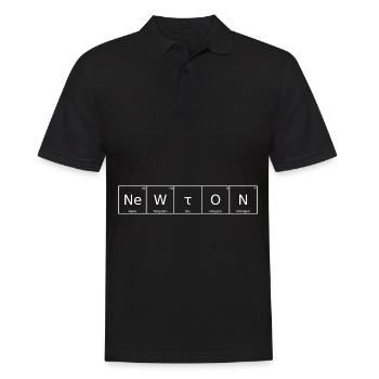 Newton Nom Prénom Chimie Éléments du tableau périodique - Polo Homme - noir - Devant - Kai (181cm)