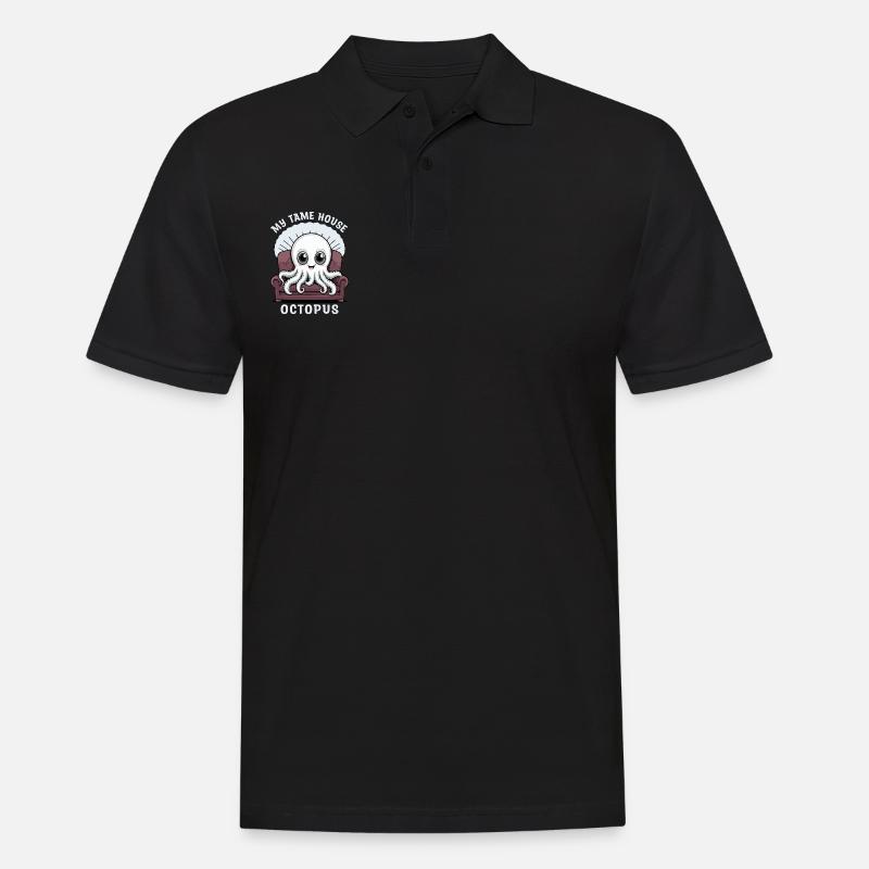 Cute Octopus - Men's Polo Shirt - black