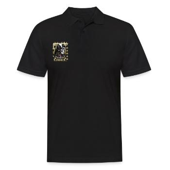 Straßen Rapper - Männer Poloshirt - Schwarz - Vorne - Kai (181cm)