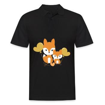 renards mignons - Polo Homme - noir - Devant - Kai (181cm)