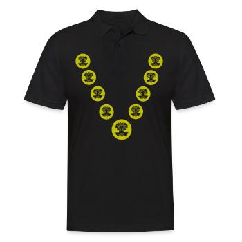 Chain - Men's Polo Shirt - black - Front - Kai (181cm)