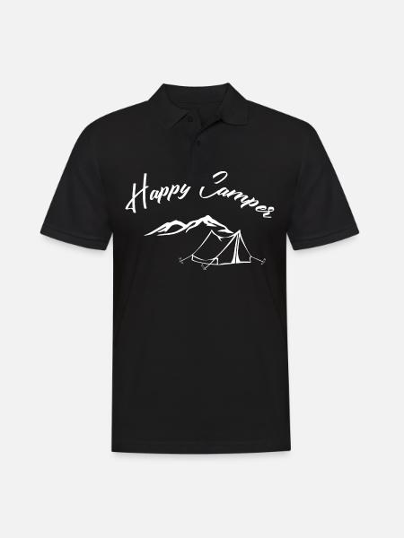 Camping - Men's Polo Shirt - black
