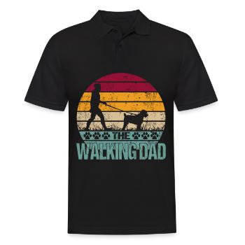 Schnoodle Dog Dad Walking for Master Papa - Men's Polo Shirt - black - Front - Kai (181cm)