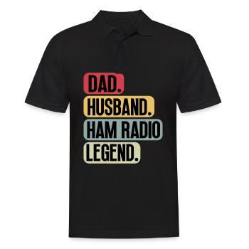 Ham Radio Operator Dad Sprüche Lustige Vintage - Männer Poloshirt - Schwarz - Vorne - Kai (181cm)