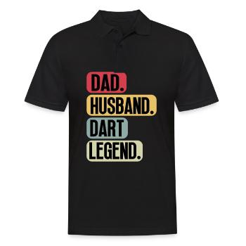 Dart Dad Papa Ehemann Sprüche Lustige Witzig Humor - Männer Poloshirt - Schwarz - Vorne - Kai (181cm)