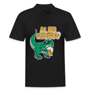 Alcool Boire Boire Cadeau Fête Dinosaures - Polo Homme - noir - Devant - Kai (181cm)