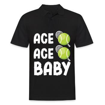 Ace Ace Baby Tennis Dicton - Polo Homme - noir - Devant - Kai (181cm)