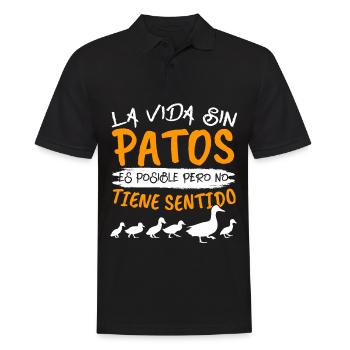 Ein Leben ohne Enten Spruch Ente Zucht Ente - Männer Poloshirt - Schwarz - Vorne - Kai (181cm)
