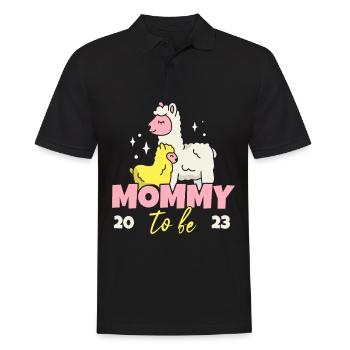 Maman sera mère enceinte 2023 - Polo Homme - noir - Devant - Kai (181cm)