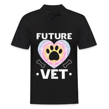 Future Veterinarian Veterinarian Veterinarian - Men's Polo Shirt - black - Front - Kai (181cm)