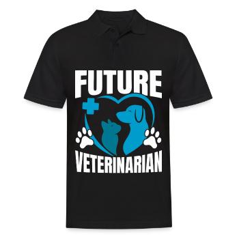 Future Veterinarian Veterinarian Veterinarian Veterinarian - Men's Polo Shirt - black - Front - Kai (181cm)