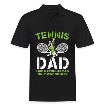 Tennis Papa Comme un papa normal seulement beaucoup plus cool - Polo Homme - noir - Devant - Kai (181cm)