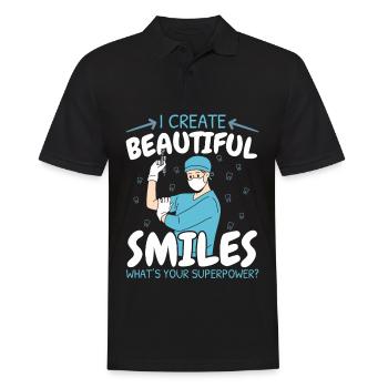 Je crée un beau sourire Qu’est-ce que votre Su - Polo Homme - noir - Devant - Kai (181cm)