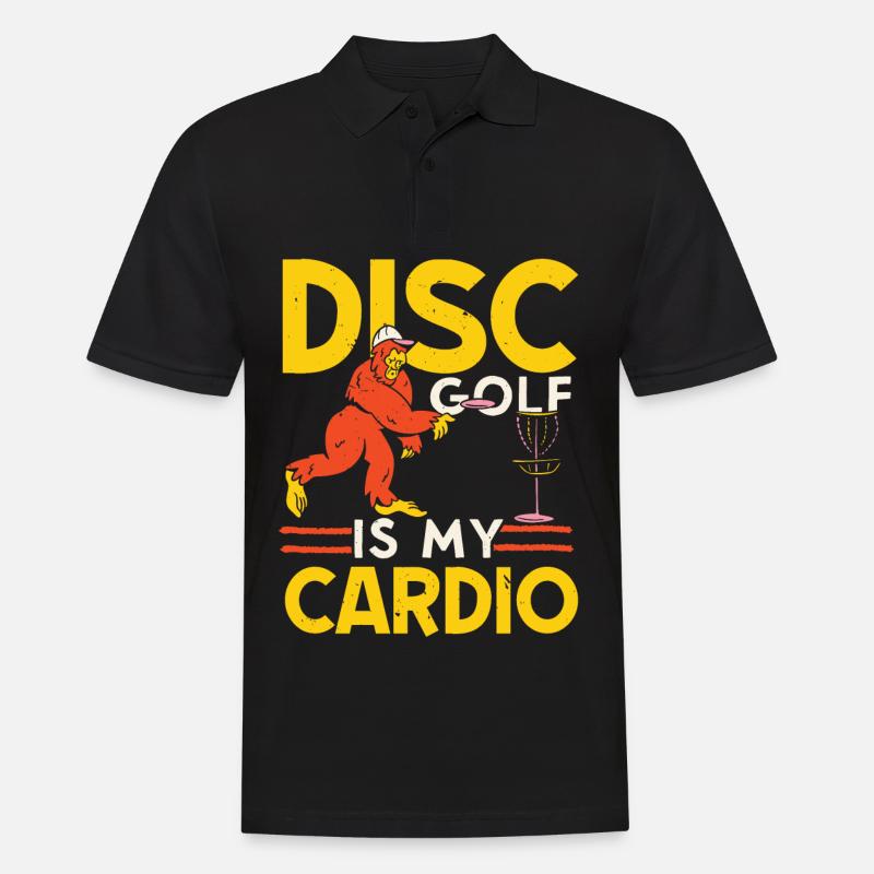 Scheibengolf ist mein Kardiotraining Freizeit-Werf - Männer Poloshirt - Schwarz