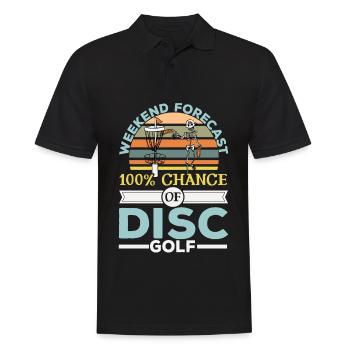 100% de chance de disc golf Frolf lanceur récréatif - Polo Homme - noir - Devant - Kai (181cm)