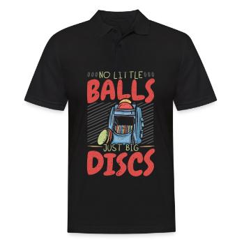 No small balls only large discs Scheibengol - Men's Polo Shirt - black - Front - Kai (181cm)