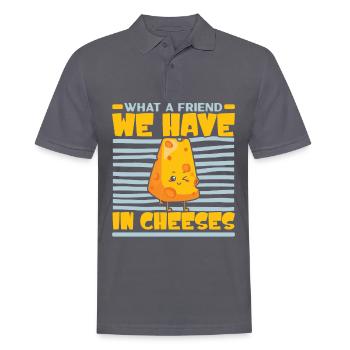 Qu’est-ce qu’un fromage d’ami est du fromage - Polo Homme - charbon - Devant - Nico (186cm)