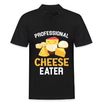 Mangeur de fromage professionnel Cheesy Cheese Foodie - Polo Homme - noir - Devant - Kai (181cm)